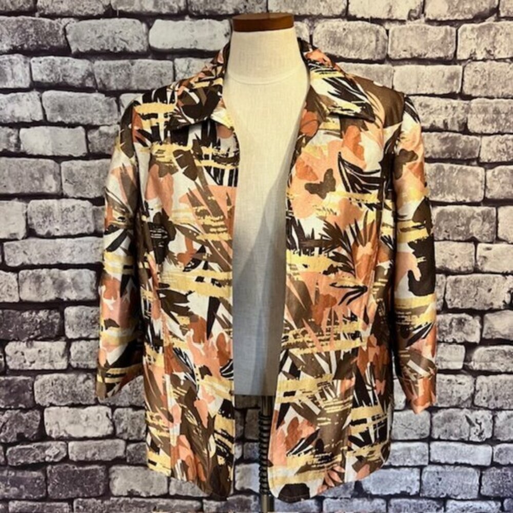 Samantha Grey Fully Lined No Close Jacket Size 12